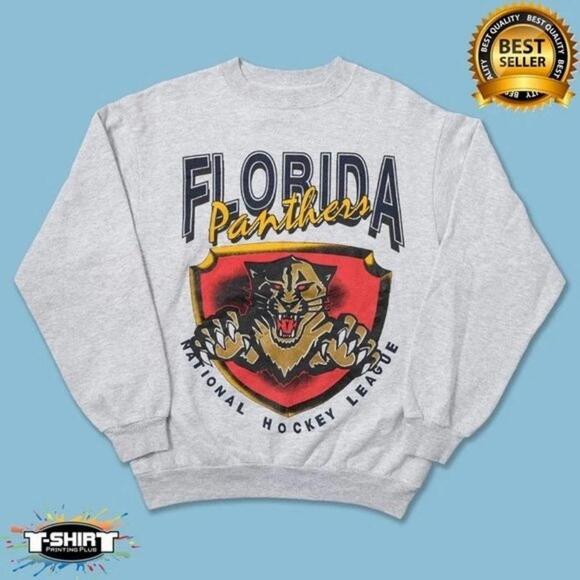 Tops - Retro Florida Panthers Logo American Sport Hockey Sweatshirt